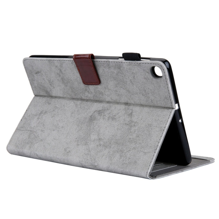Estuche de cuero con tapa horizontal de estilo comercial, con soporte y ranura para tarjeta y marco de fotos y función de suspensión / activación, For Galaxy Tab A 8.0 & S Pen (2019), For Galaxy Tab A 8.0 (2019) / T290, For Galaxy Tab A 10.1 (2016) / T...