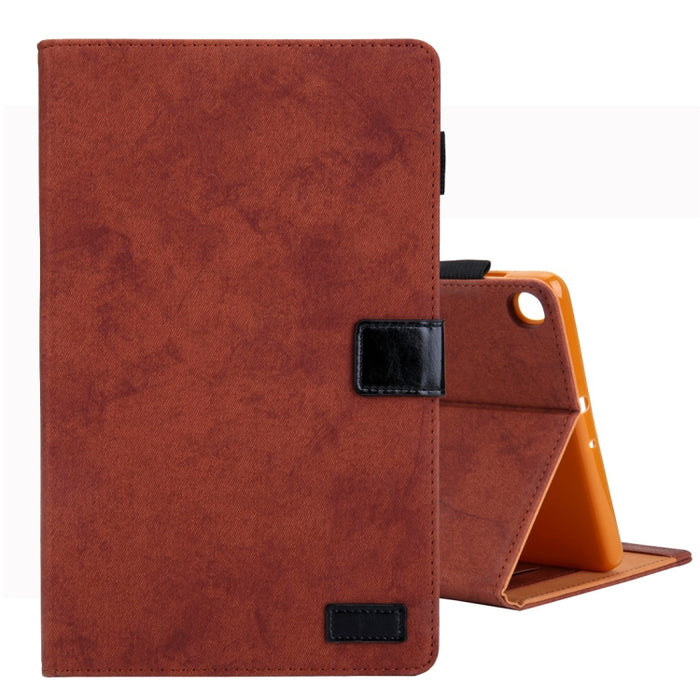 Estuche de cuero con tapa horizontal de estilo comercial, con soporte y ranura para tarjeta y marco de fotos y función de suspensión / activación, For Galaxy Tab A 8.0 & S Pen (2019), For Galaxy Tab A 8.0 (2019) / T290, For Galaxy Tab A 10.1 (2016) / T...