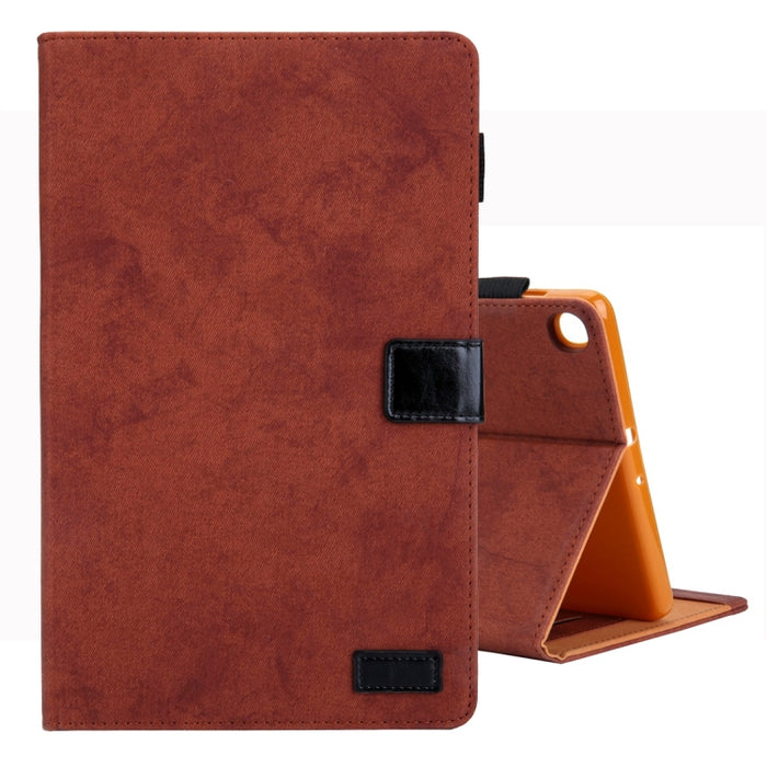 Estuche de cuero con tapa horizontal de estilo comercial, con soporte y ranura para tarjeta y marco de fotos y función de suspensión / activación, For Galaxy Tab A 8.0 & S Pen (2019), For Galaxy Tab A 8.0 (2019) / T290, For Galaxy Tab A 10.1 (2016) / T...