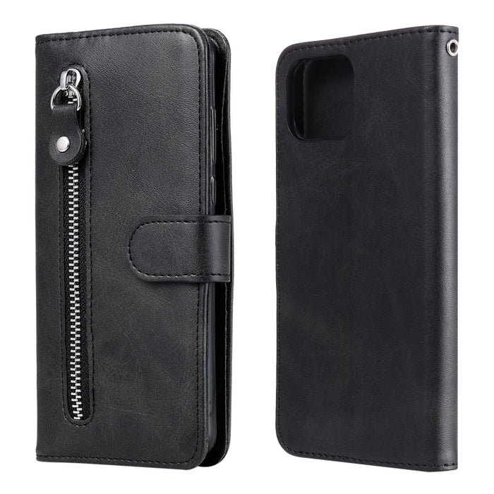 Estuche de cuero con tapa horizontal y cremallera con textura de becerro a la moda con soporte, ranuras para tarjetas y billetera, For OPPO F17 Pro / A93, For OPPO Realme 5 / 5s / C3, For Google Pixel 4a 4G, For Google Pixel 5 XL / Pixel 4a 5G         ...