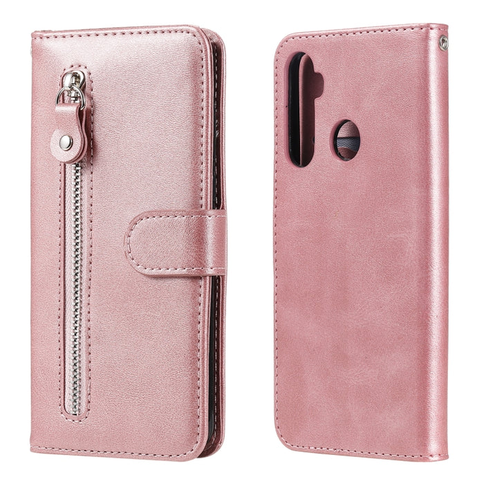 Estuche de cuero con tapa horizontal y cremallera con textura de becerro a la moda con soporte, ranuras para tarjetas y billetera, For OPPO F17 Pro / A93, For OPPO Realme 5 / 5s / C3, For Google Pixel 4a 4G, For Google Pixel 5 XL / Pixel 4a 5G         ...