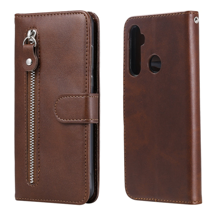 Estuche de cuero con tapa horizontal y cremallera con textura de becerro a la moda con soporte, ranuras para tarjetas y billetera, For OPPO F17 Pro / A93, For OPPO Realme 5 / 5s / C3, For Google Pixel 4a 4G, For Google Pixel 5 XL / Pixel 4a 5G         ...