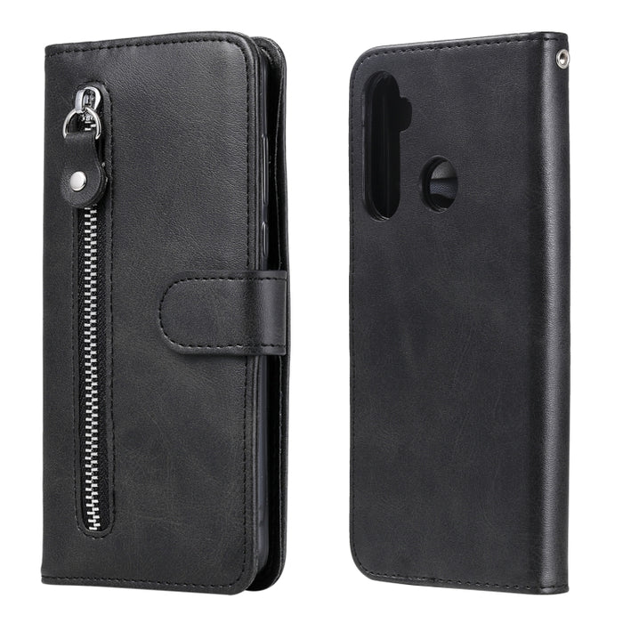 Estuche de cuero con tapa horizontal y cremallera con textura de becerro a la moda con soporte, ranuras para tarjetas y billetera, For OPPO F17 Pro / A93, For OPPO Realme 5 / 5s / C3, For Google Pixel 4a 4G, For Google Pixel 5 XL / Pixel 4a 5G         ...