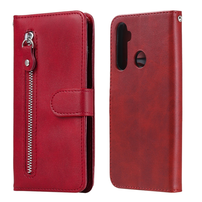 Estuche de cuero con tapa horizontal y cremallera con textura de becerro a la moda con soporte, ranuras para tarjetas y billetera, For OPPO F17 Pro / A93, For OPPO Realme 5 / 5s / C3, For Google Pixel 4a 4G, For Google Pixel 5 XL / Pixel 4a 5G         ...