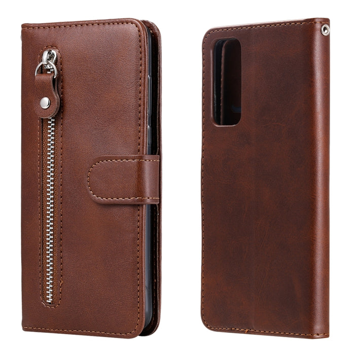 Estuche de cuero con tapa horizontal y cremallera con textura de becerro a la moda con soporte, ranuras para tarjetas y billetera, For OPPO F17 Pro / A93, For OPPO Realme 5 / 5s / C3, For Google Pixel 4a 4G, For Google Pixel 5 XL / Pixel 4a 5G         ...