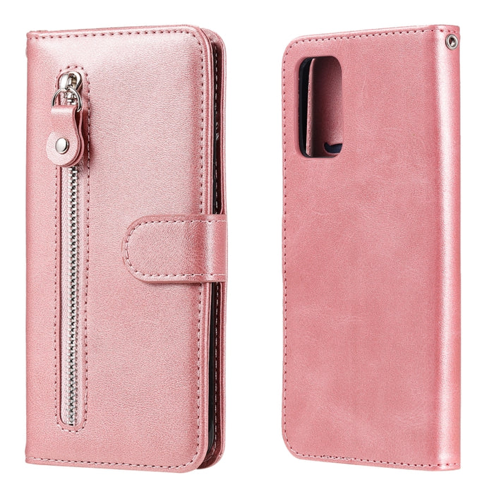 Estuche de cuero con tapa horizontal y cremallera con textura de becerro a la moda con soporte, ranuras para tarjetas y billetera, For OPPO F17 Pro / A93, For OPPO Realme 5 / 5s / C3, For Google Pixel 4a 4G, For Google Pixel 5 XL / Pixel 4a 5G         ...