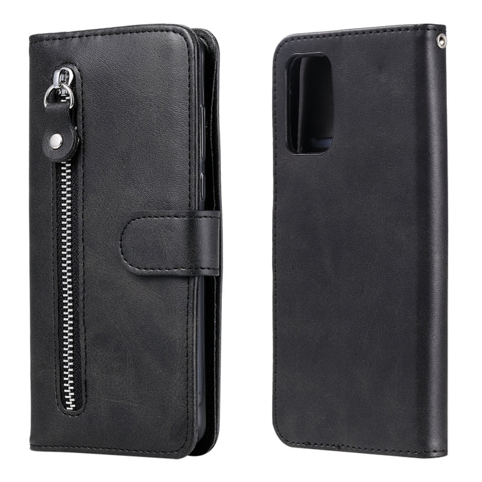 Estuche de cuero con tapa horizontal y cremallera con textura de becerro a la moda con soporte, ranuras para tarjetas y billetera, For OPPO F17 Pro / A93, For OPPO Realme 5 / 5s / C3, For Google Pixel 4a 4G, For Google Pixel 5 XL / Pixel 4a 5G         ...