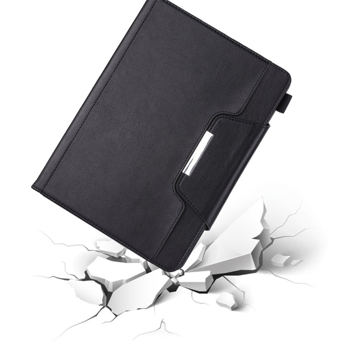 Para iPad 10.2 pulgadas Business Style Funda de cuero con tapa horizontal con soporte y ranura para tarjeta y marco de fotos y billetera