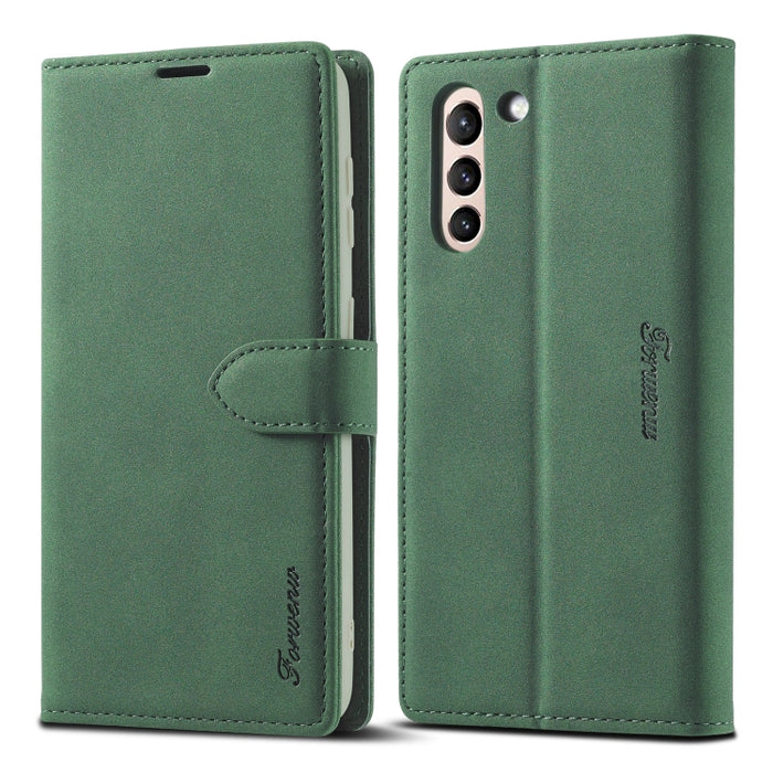 Forwenw F1 Series Matte Strong Magnetism Funda de cuero con tapa horizontal con soporte y ranuras para tarjetas y billetera y marco de fotos, For Samsung Galaxy A12, For Samsung Galaxy A32 5G, For Samsung Galaxy S21 5G, For Samsung Galaxy S21+ 5G      ...