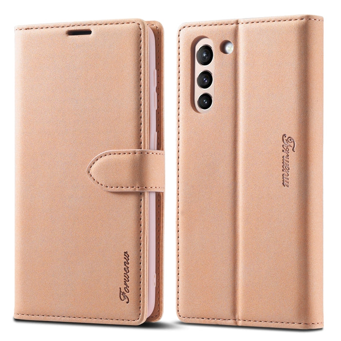 Forwenw F1 Series Matte Strong Magnetism Funda de cuero con tapa horizontal con soporte y ranuras para tarjetas y billetera y marco de fotos, For Samsung Galaxy A12, For Samsung Galaxy A32 5G, For Samsung Galaxy S21 5G, For Samsung Galaxy S21+ 5G      ...