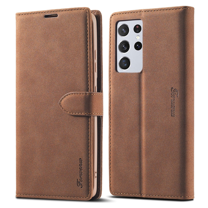 Forwenw F1 Series Matte Strong Magnetism Funda de cuero con tapa horizontal con soporte y ranuras para tarjetas y billetera y marco de fotos, For Samsung Galaxy A12, For Samsung Galaxy A32 5G, For Samsung Galaxy S21 5G, For Samsung Galaxy S21+ 5G      ...