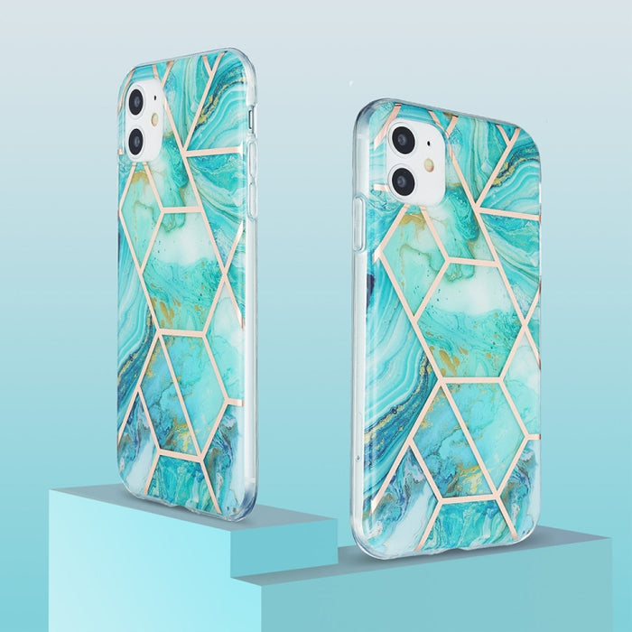 Estuche protector de TPU con patrón de mármol de galvanoplastia 3D