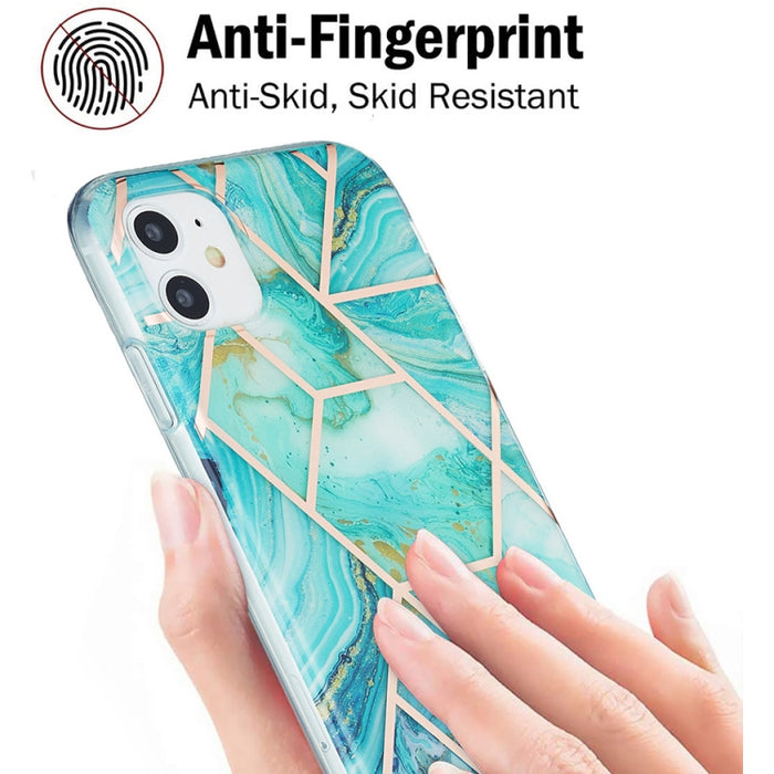 Estuche protector de TPU con patrón de mármol de galvanoplastia 3D