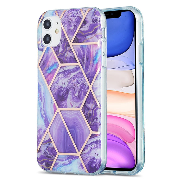 Estuche protector de TPU con patrón de mármol de galvanoplastia 3D