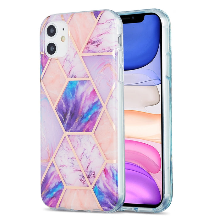 Estuche protector de TPU con patrón de mármol de galvanoplastia 3D