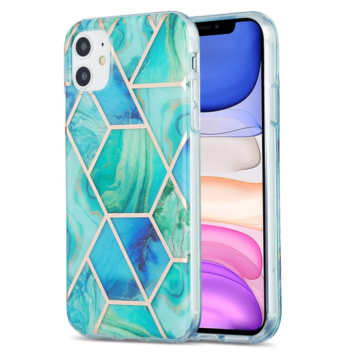 Estuche protector de TPU con patrón de mármol de galvanoplastia 3D