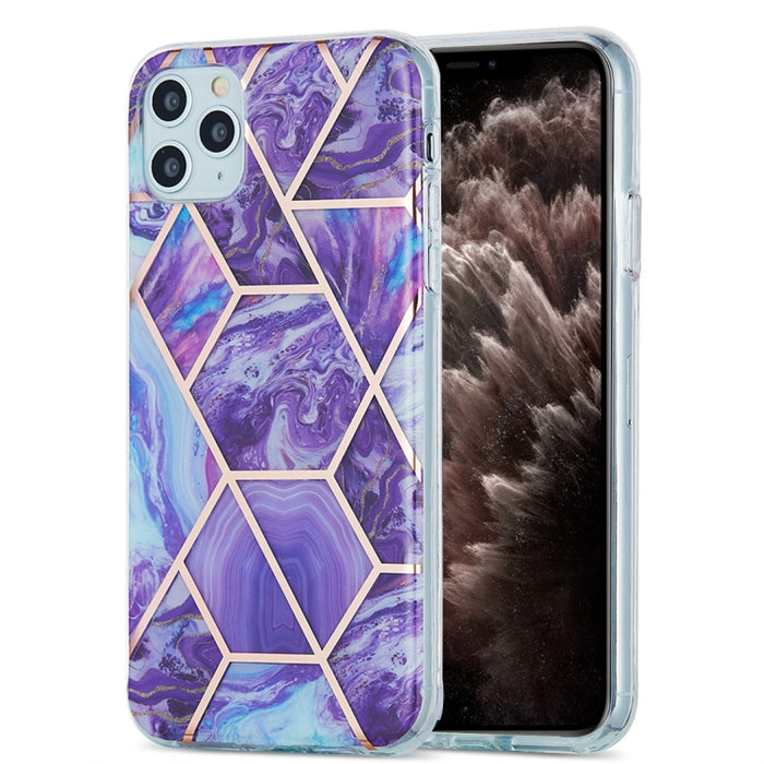 Estuche protector de TPU con patrón de mármol de galvanoplastia 3D