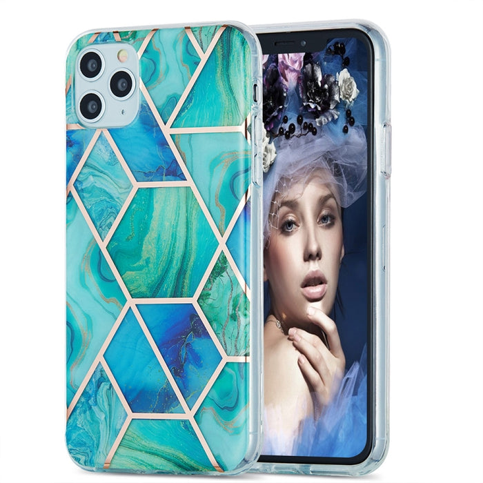 Estuche protector de TPU con patrón de mármol de galvanoplastia 3D