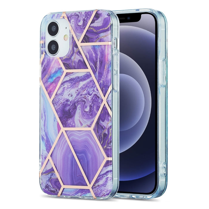 Estuche protector de TPU con patrón de mármol de galvanoplastia 3D