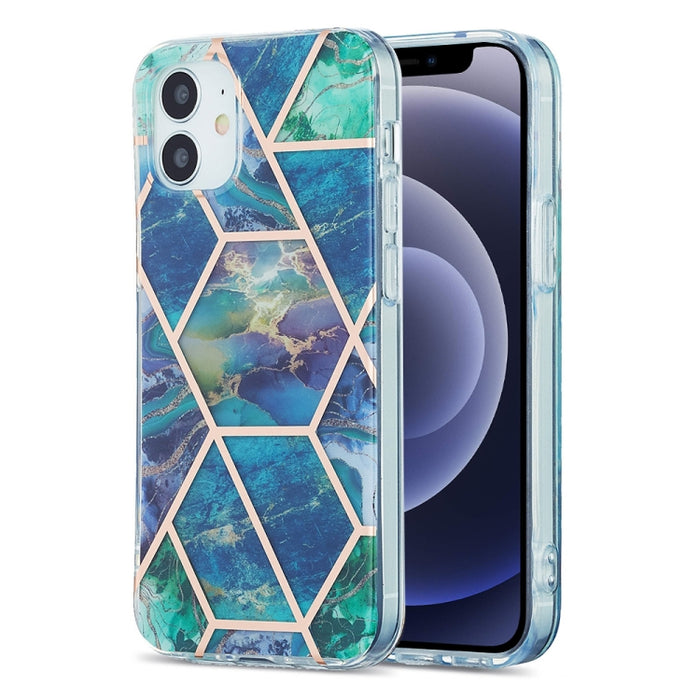 Estuche protector de TPU con patrón de mármol de galvanoplastia 3D