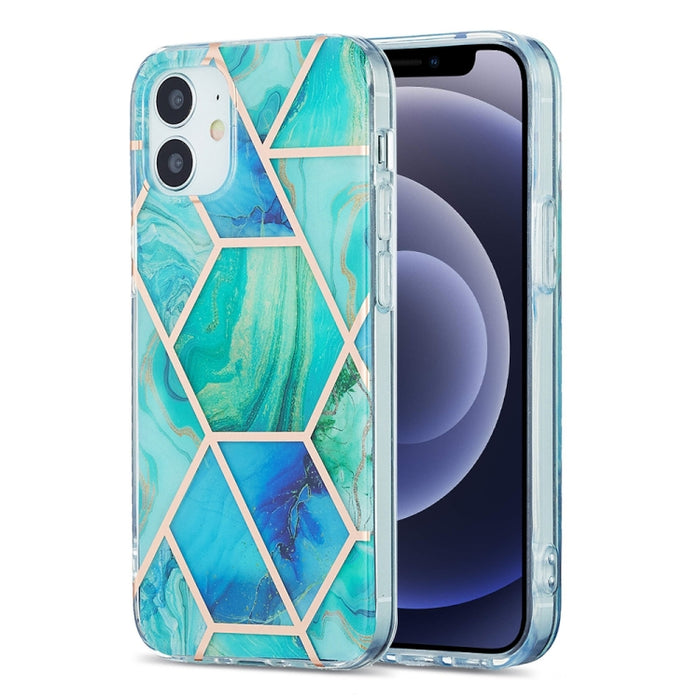 Estuche protector de TPU con patrón de mármol de galvanoplastia 3D