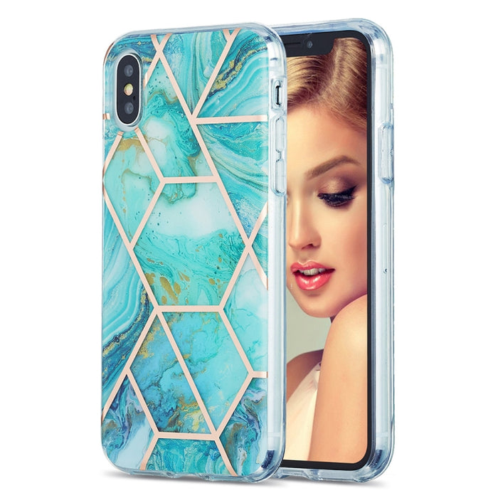 Estuche protector de TPU con patrón de mármol de galvanoplastia 3D