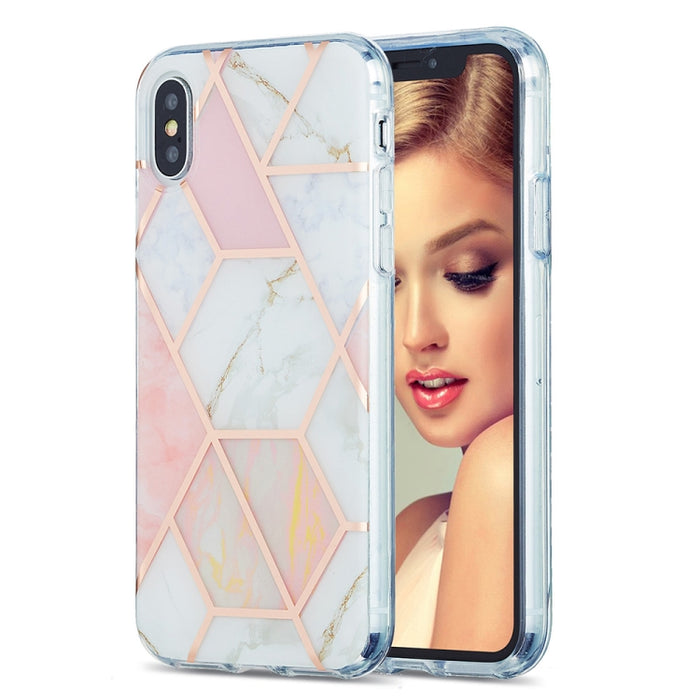 Estuche protector de TPU con patrón de mármol de galvanoplastia 3D