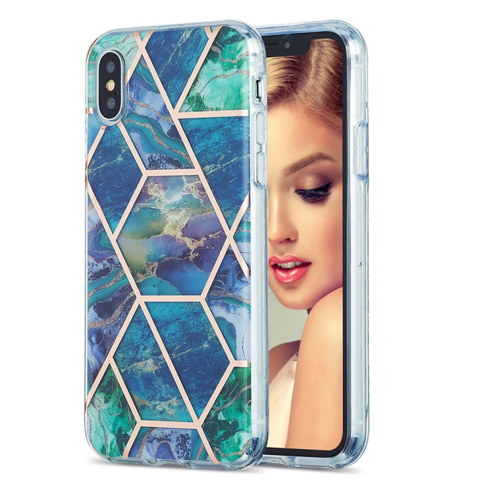 Estuche protector de TPU con patrón de mármol de galvanoplastia 3D