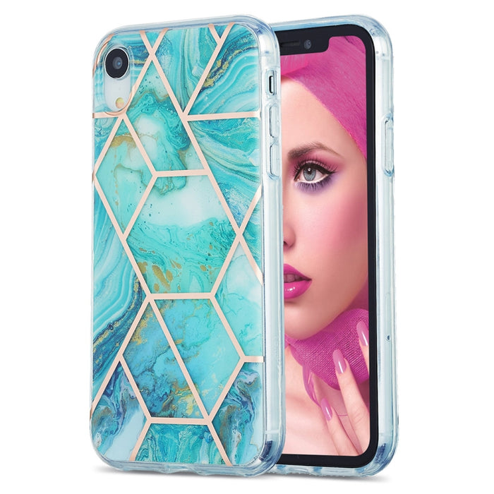 Estuche protector de TPU con patrón de mármol de galvanoplastia 3D
