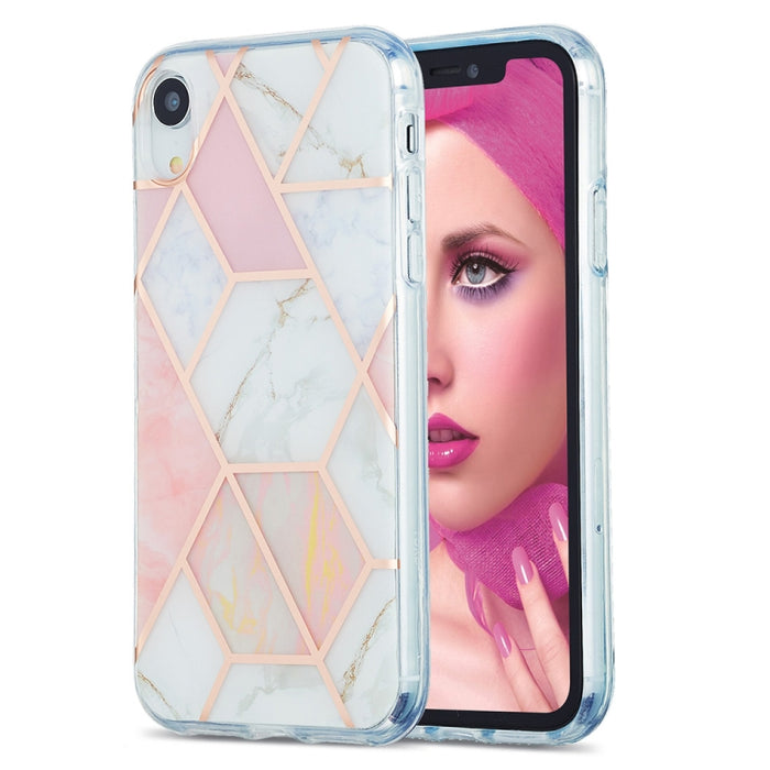 Estuche protector de TPU con patrón de mármol de galvanoplastia 3D
