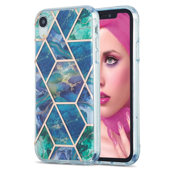 Estuche protector de TPU con patrón de mármol de galvanoplastia 3D