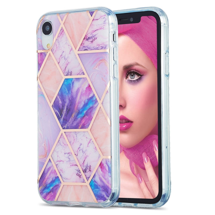 Estuche protector de TPU con patrón de mármol de galvanoplastia 3D