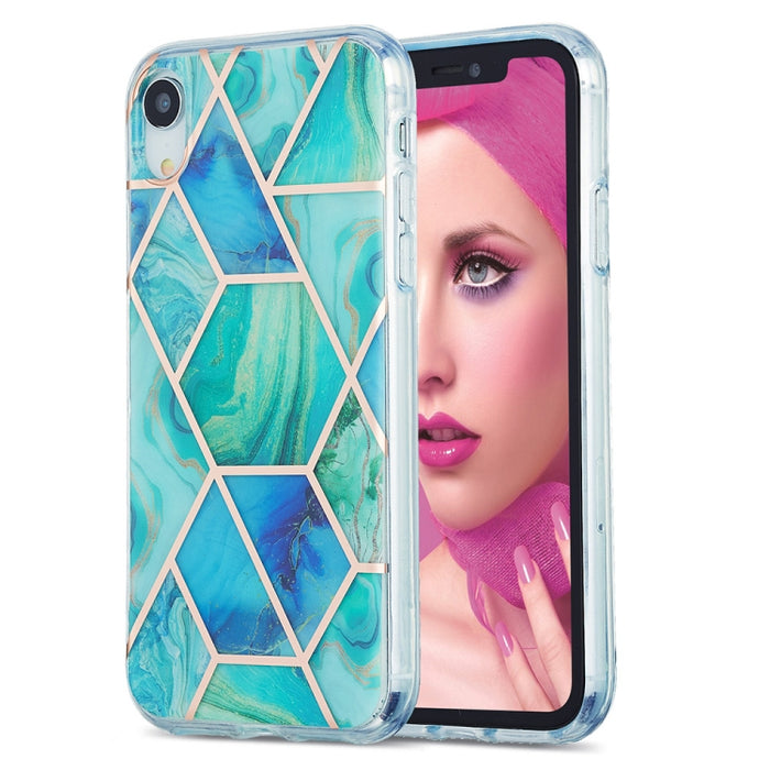 Estuche protector de TPU con patrón de mármol de galvanoplastia 3D