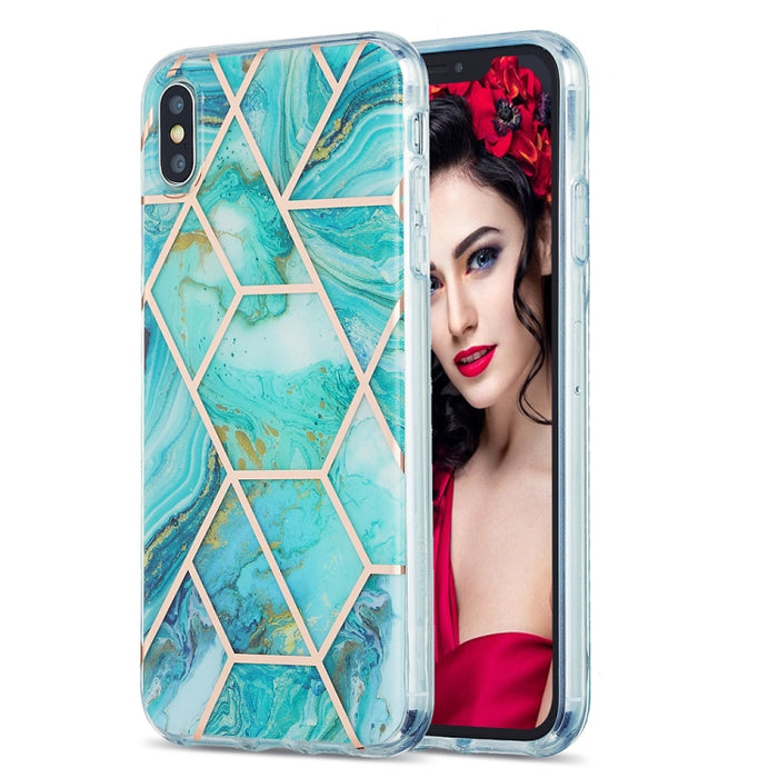 Estuche protector de TPU con patrón de mármol de galvanoplastia 3D