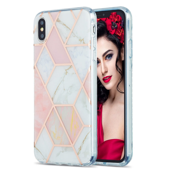 Estuche protector de TPU con patrón de mármol de galvanoplastia 3D