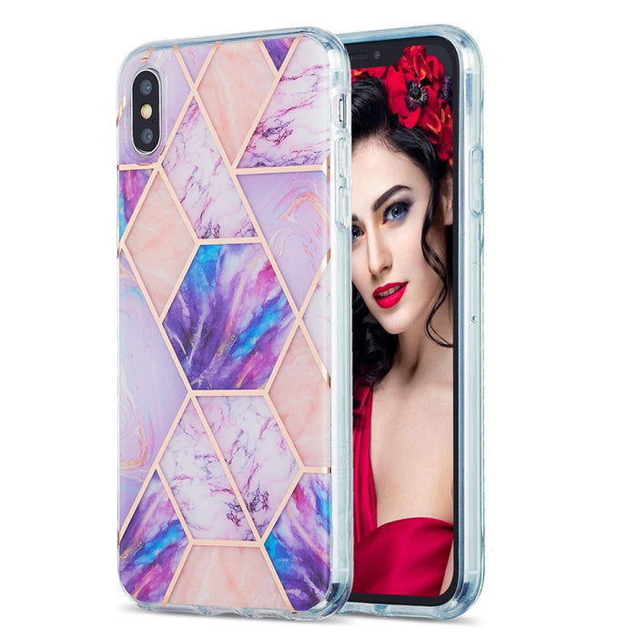 Estuche protector de TPU con patrón de mármol de galvanoplastia 3D