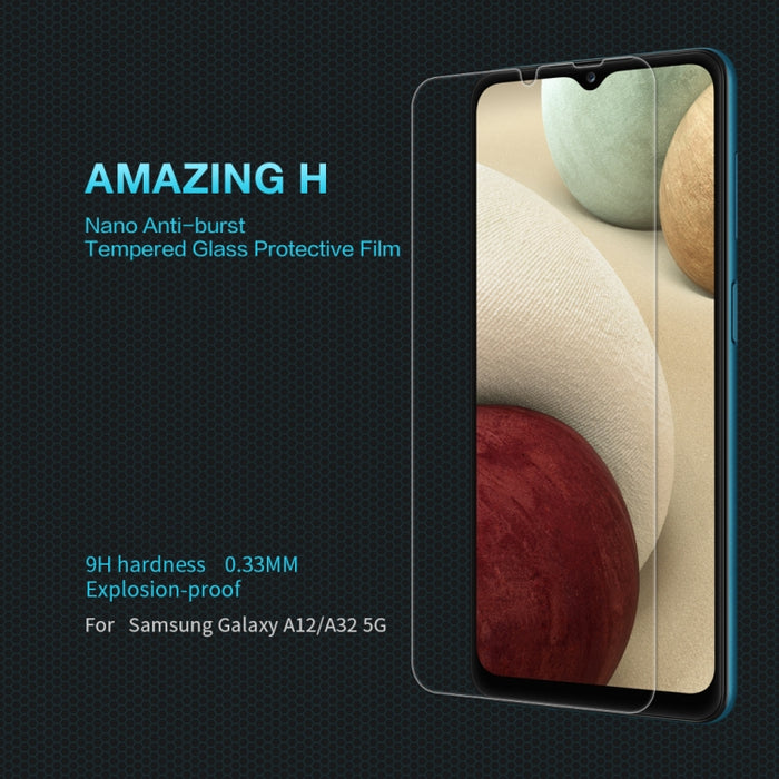 NILLKIN H Película de vidrio templado a prueba de explosiones, For Samsung Galaxy A12 & A32 5G, For Xiaomi Redmi Note 9 5G