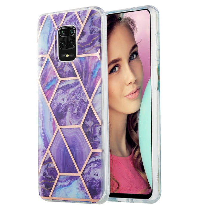 Estuche protector de TPU con patrón de mármol de galvanoplastia 3D, For Xiaomi Redmi Note 9S / 9 Pro / 9 Pro Max, For Samsung Galaxy A42 5G, For Samsung Galaxy A51 5G, For Samsung Galaxy A71 5G, For Samsung Galaxy M31, For Samsung Galaxy S20           ...