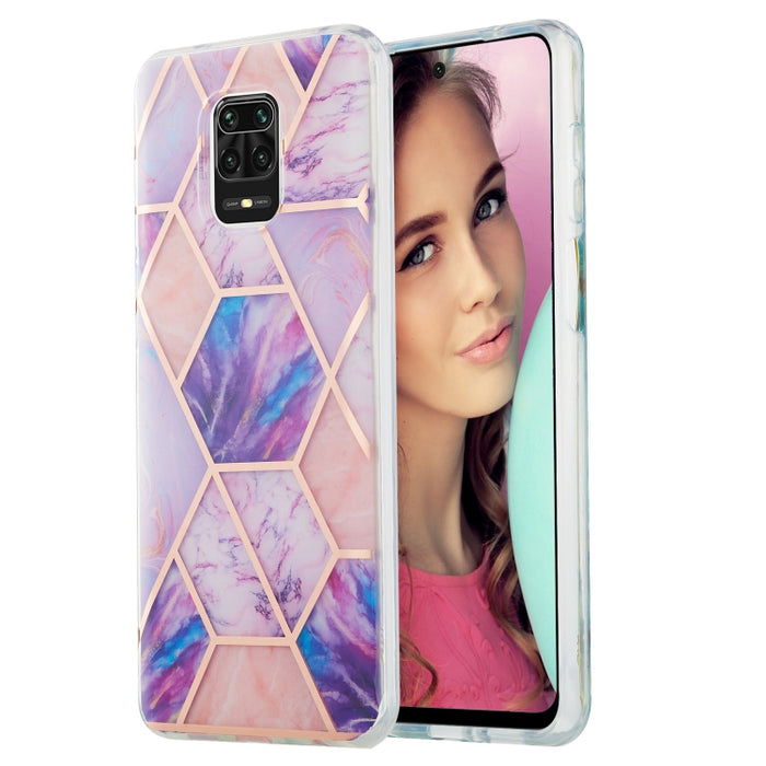 Estuche protector de TPU con patrón de mármol de galvanoplastia 3D, For Xiaomi Redmi Note 9S / 9 Pro / 9 Pro Max, For Samsung Galaxy A42 5G, For Samsung Galaxy A51 5G, For Samsung Galaxy A71 5G, For Samsung Galaxy M31, For Samsung Galaxy S20           ...