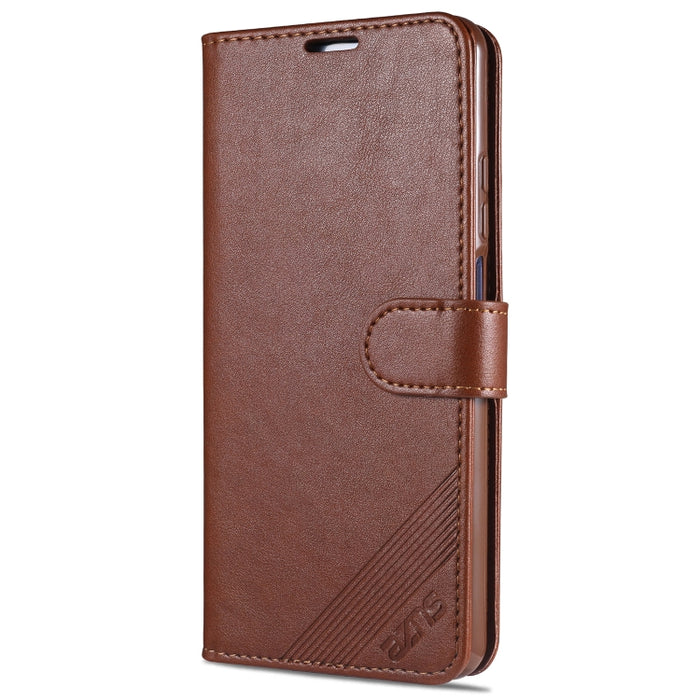 AZNS Estuche de cuero con tapa horizontal con textura de piel de oveja con soporte y ranuras para tarjetas y billetera, For Xiaomi Mi 10T Lite 5G