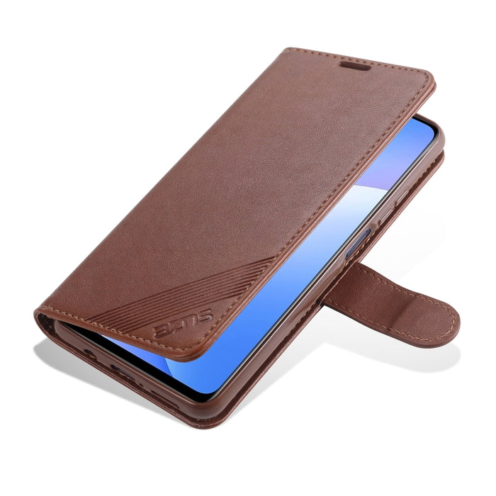 AZNS Estuche de cuero con tapa horizontal con textura de piel de oveja con soporte y ranuras para tarjetas y billetera, For Xiaomi Mi 10T Lite 5G