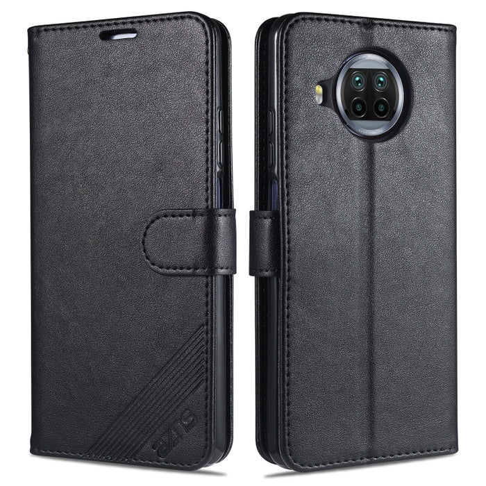 AZNS Estuche de cuero con tapa horizontal con textura de piel de oveja con soporte y ranuras para tarjetas y billetera, For Xiaomi Mi 10T Lite 5G