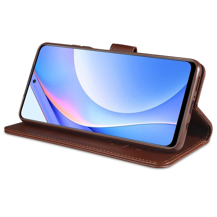 AZNS Estuche de cuero con tapa horizontal con textura de piel de oveja con soporte y ranuras para tarjetas y billetera, For Xiaomi Mi 10T Lite 5G