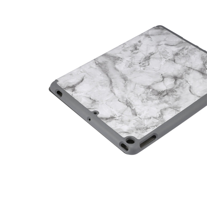 Para iPad 10.2 pulgadas Patrón de textura de mármol Estuche de cuero con tapa horizontal, con soporte de tres pliegues y ranura para bolígrafo y función de reposo / activación