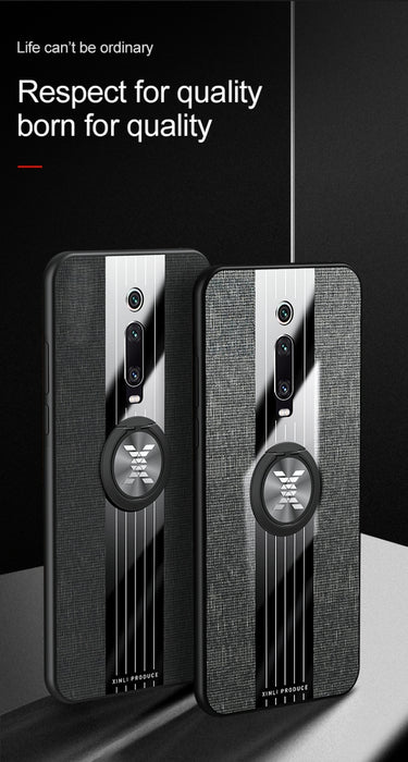 Funda protectora de TPU a prueba de golpes con textura de tela de costura XINLI con soporte para anillo, For Xiaomi Redmi 7, For Xiaomi Mi 9T / Redmi K20, For Xiaomi Redmi Note 5, For Xiaomi Redmi Note 7, For Xiaomi Redmi 5 Plus, For Xiaomi Redmi Note ...