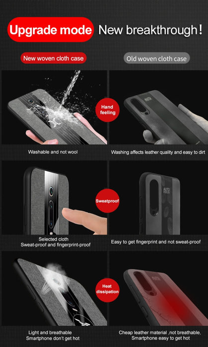 Funda protectora de TPU a prueba de golpes con textura de tela de costura XINLI con soporte para anillo, For Xiaomi Redmi 7, For Xiaomi Mi 9T / Redmi K20, For Xiaomi Redmi Note 5, For Xiaomi Redmi Note 7, For Xiaomi Redmi 5 Plus, For Xiaomi Redmi Note ...