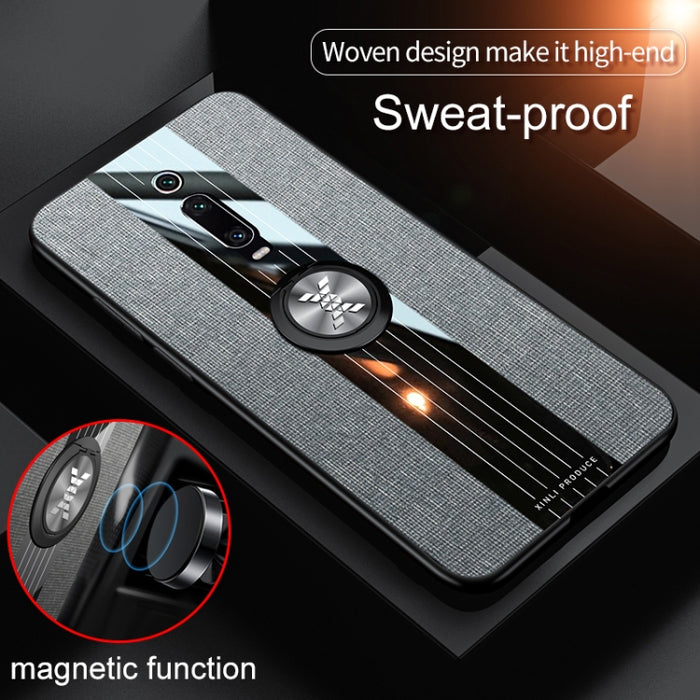 Funda protectora de TPU a prueba de golpes con textura de tela de costura XINLI con soporte para anillo, For Xiaomi Redmi 7, For Xiaomi Mi 9T / Redmi K20, For Xiaomi Redmi Note 5, For Xiaomi Redmi Note 7, For Xiaomi Redmi 5 Plus, For Xiaomi Redmi Note ...