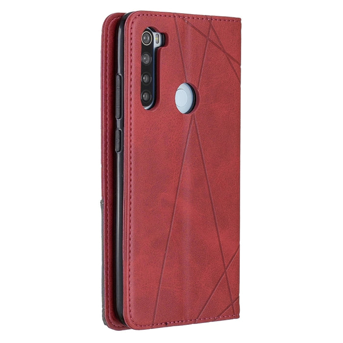 Estuche de cuero magnético con tapa horizontal con textura de rombos con soporte y ranuras para tarjetas, For Xiaomi Redmi Note 8, For Xiaomi Redmi Note 8 Pro