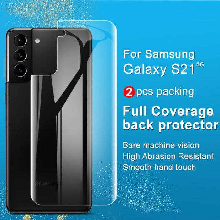 2 uds IMAK 0,15mm Protector de pantalla completa curvado película de hidrogel Protector trasero, For Samsung Galaxy S21 5G, For Samsung Galaxy S21 Plus 5G, For Samsung Galaxy S21 Ultra 5G, For Xiaomi Mi 11 5G