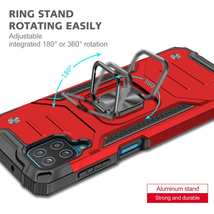 Armadura magnética a prueba de golpes TPU + PC con soporte de anillo de metal, For Samsung Galaxy A32 5G, For Xiaomi Mi 10T Lite 5G, For Samsung Galaxy A12, For Xiaomi Mi 10T Pro 5G, For Samsung Galaxy M31s, For Xiaomi Poco M3, For Samsung Galaxy M51  ...
